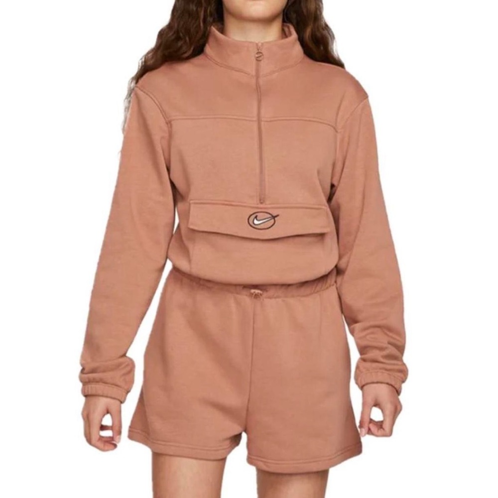 Nike Athletic Long Sleeve Shorts Romper for Active Comfort